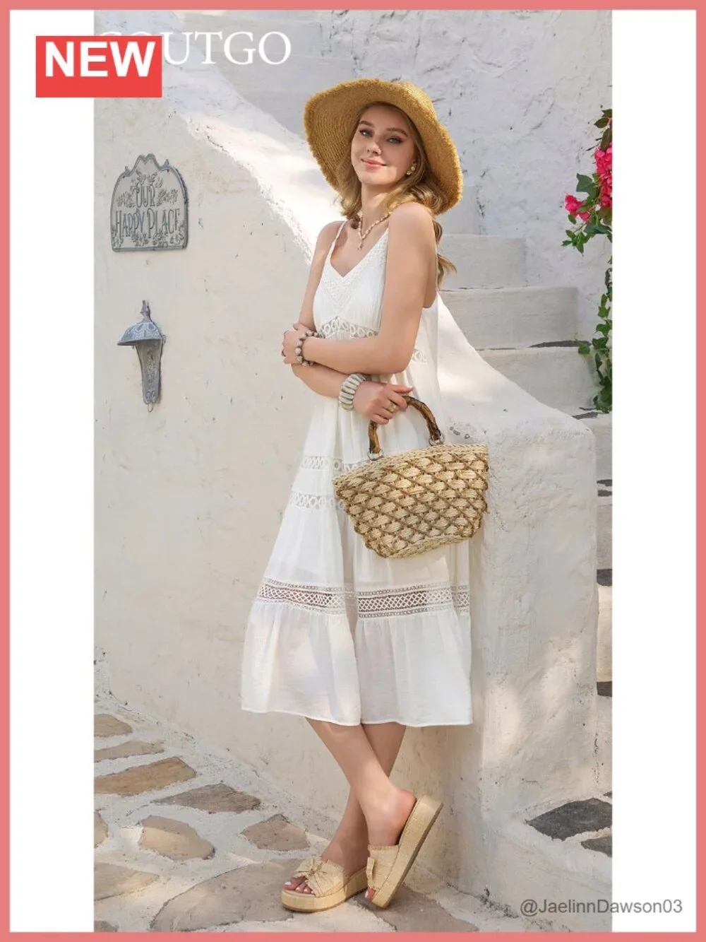 Womens Raffia Platform Wedge Sandals Bow Open Toe Slip On Summer Beach Shoes